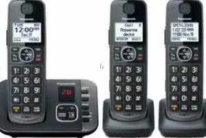 Panasonic KX-TGE633 DECT 6.0 Expandable Cordless Phone w/ Digital Answering NOB - Picture 1 of 6