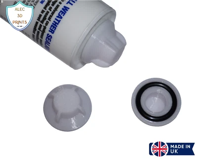 ALEC 3D PRINTS Sealant Cartridge Tube Screw Top Cap Conical Seal - Silicone Caulk - Heavy Duty