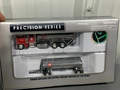 TEXACO Peterbilt 388 Chrome Tanker with Pup Tank Trailer Tonkin 1:53 Precision - Image 1 of 4