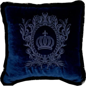 Harald Glööckler Luxus Deko Kissen Pompöös by Casa Padrino Dunkelblau Glööckler - Bild 1 von 2