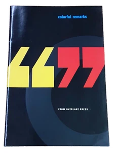 "Folleto publicitario de muestra de papel Overlake Press ""Comentarios coloridos"" 1993 7,5""x11" - Imagen 1 de 12