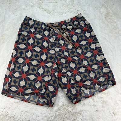 Boardshorts Patagonia Wavefarer para hombre talla 34 | azul/naranja/bronceado Foto 1 de 4