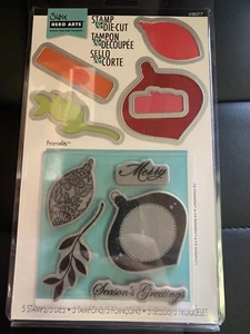Sizzix/Hero Arts Framelits "Ornaments" Christmas 5 Stamps and 5 Dies *New* - Picture 1 of 6