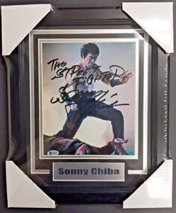 Sonny Chiba signed Street Fighter 8x10 Foto GERAHMT Autogramm BAS BECKETT COA A - Bild 1 von 2
