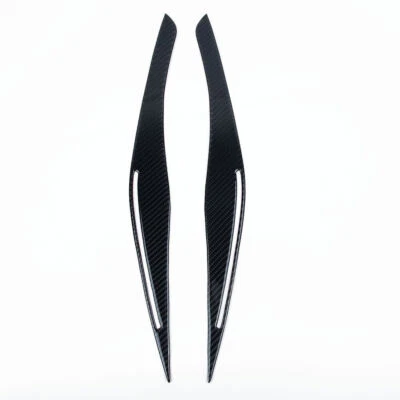 Cubierta de cejas de párpados de faros de fibra de carbono para BMW E90 E92 328i 335i 2009-2012 Foto 1 de 4