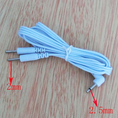 ELYSAID Replacement Electrode Lead Wires Cables 2.5mm DC Head 2.0mm Plug in TENS Device