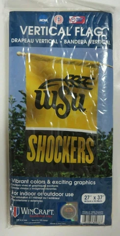 WinCraft WICHITA STATE SHOCKERS Garden Vertical Flag WSU 27" x 37" NEW College Cover