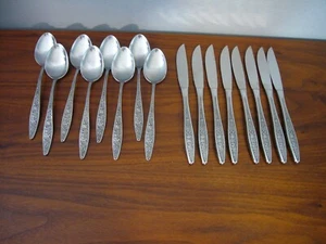 Grand Prix Mystic Japan Stainless 16 Pieces Spoons knives Rare Pattern - Picture 1 of 3