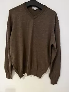 Chaqueta Toscano Firenze 100% Lana Merino Marrón Talla C Grande Hecha en Túnez - Imagen 1 de 6