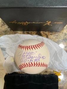 Juan Marichal Reggie Jackson COA Autograph Major League Signed Baseball HOF 83 - Picture 1 of 4