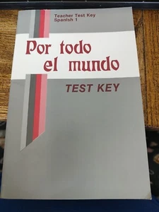 Abeka Spanish 1 Teacher Test Key Por Todo El Mundo - Picture 1 of 6