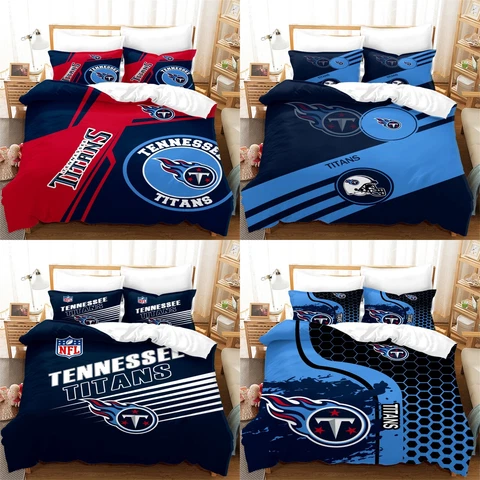 Tennessee Titans 3PCS Bedding Sets Cotton Blend Soft Duvet Cover Pillowcases Cover