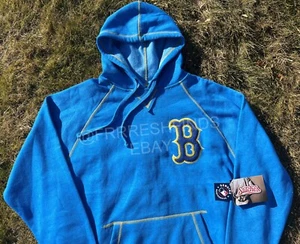 Authentic Stitches Boston Red Sox Marathon City Connect Color Embroidered Hoodie - Picture 1 of 10