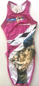 Female Water Polo Zipback Suits (HOT Pink / Print) Sizes 20-38 NWT - Picture 1 of 2