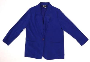 Briggs Petite Women Long Sleeve Single Button Suede Blazer Jacket Size 12 Petite - Picture 1 of 8