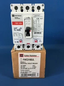 CUTLER HAMMER FWC3160JL 160A 690VAC 3P INDUSTRIAL CIRCUIT BREAKER - Picture 1 of 3