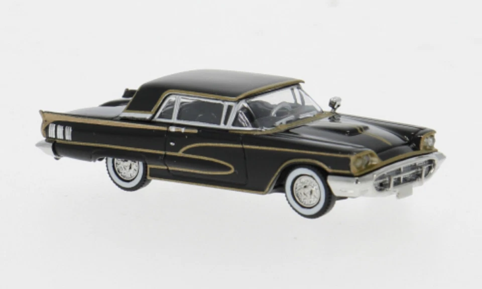 BREKINA 18205 Ford Thunderbird Cabriolet, Black/Gold, 1960, H0, New 2025 - Image 1 of 1