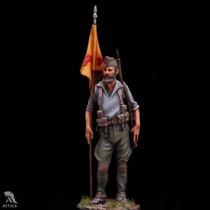 Estándar Español de Portador Tercio de Extranjeros Juguete de Lata Pintado Soldado | Arte - Imagen 1 de 5