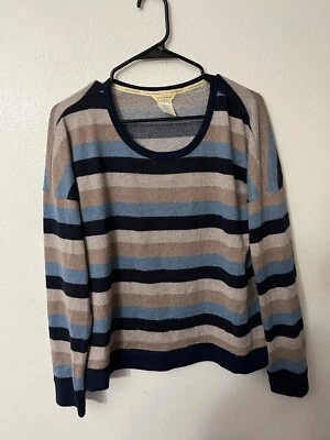 Lucky Brand Sleep Shirt Adult Large Multicolor Striped Long Sleeve Lounge Womens - Image 1 of 4