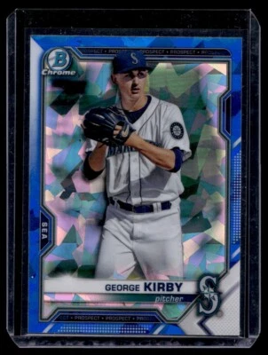 2021 Bowman Chrome Sapphire George Kirby Seattle Mariners #BCP-117 - Image 1 of 2