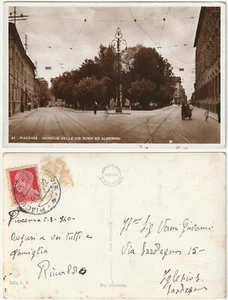 PIACENZA - INCROCIO DELLE VIE ROMA ED ALBERONI - VIAGG. 1940 -52382- - Picture 1 of 1