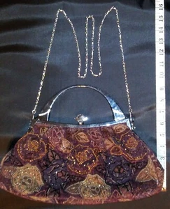 😍 Vintage Shakeels Concepts eleganter Perlen Gobelin Schulter oder Handtasche *BILDER! - Bild 1 von 11