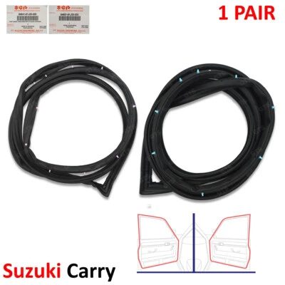 Front L+R Door Rubber Seal Weatherstrip Fits Suzuki Carry APV Truck 2010 - '17 - Image 1 of 4