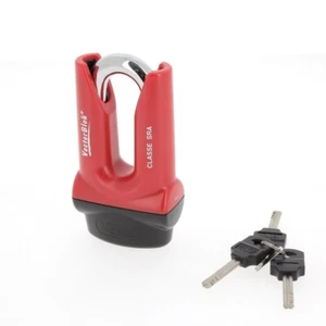 VECTOR LUCCHETTO BLOCCADISCO BLOK+ Ø16mm ROSSO CLASSE SRA MOTO SCOOTER SICUREZZA - Imagen 1 de 3