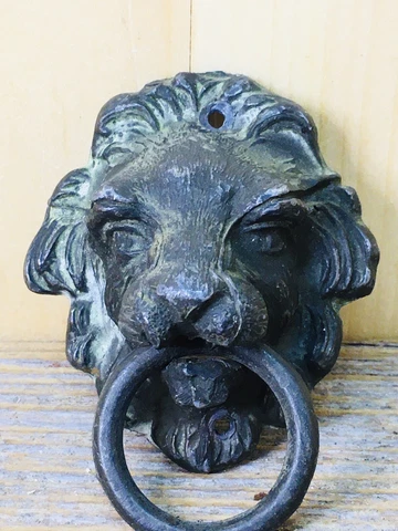 vintage cast iron lion face door knocker gate handle door Hardware Decoration Cover