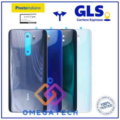 OMEGATECH Scocca Posteriore +Colla Xiaomi Redmi Note 8 Pro M1906G7G Vetro Cover =Originale