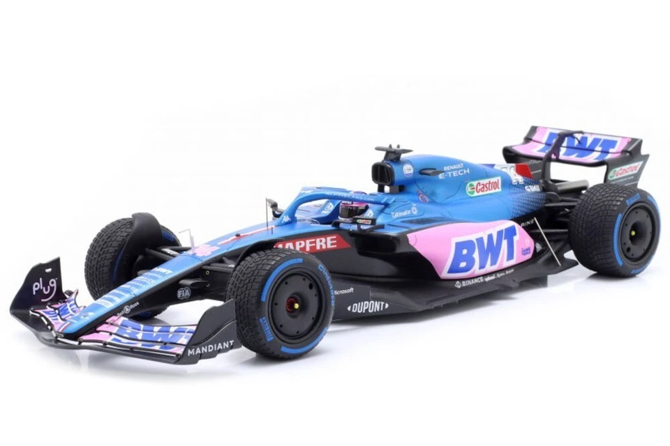 2022 Alpine A522 #14 7th Monaco GP Fernando Alonso in 1:18 scale Spark - Image 1 of 3