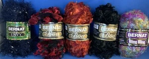 Bernat BLING BLING, BOA, ENVY Yarn Lot of 5 New - Picture 1 of 7