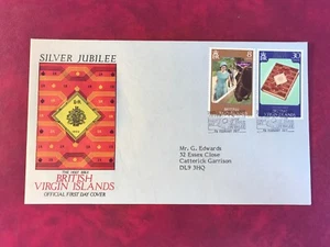 BRITISH VIRGIN ISLANDS BVI 1977 FDC QUEEN ELIZABETH 2 SILVER JUBILEE PART SET - Picture 1 of 1