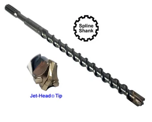 Driltec 7/8" x 15-1/2" x 22" Jet-Head Spline Schaft Bit - Bild 1 von 1