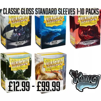 DRAGON SHIELD CLASSIC STANDARD CARD SLEEVES 100 PER PACK POKEMON MTG - Image 1 of 2