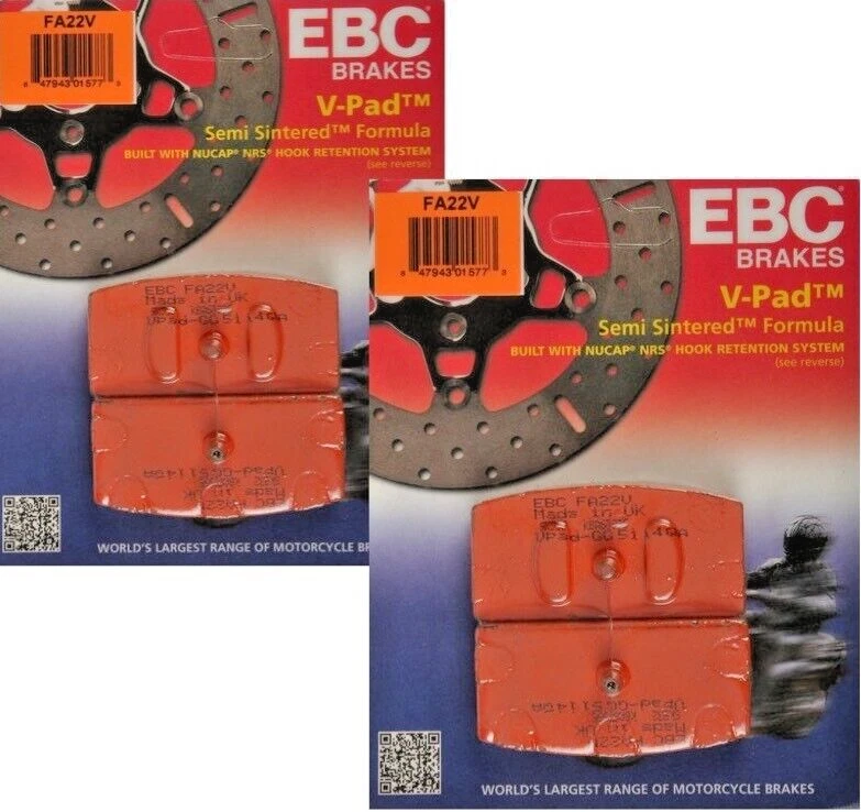 2 SETS  EBC Semi-Sintered "V" Front Brake Pads BMW R60 R75 R90 R100 - FA22V - Image 1 of 1