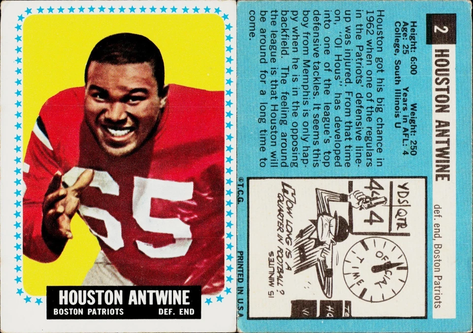 1964 Topps Football Card #2 Houston Antwine - Image 1 of 1