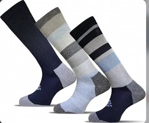 True Energy Over the Calf Unisex Socks Size Large /X Large 3 Pack Blue Gray NEW - Picture 1 of 4