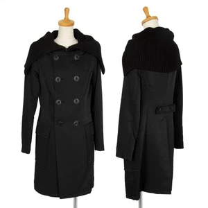 Jean-Paul GAULTIER Knit Swtching Nylon Wool Coat Size 42(K-102781) - Picture 1 of 12