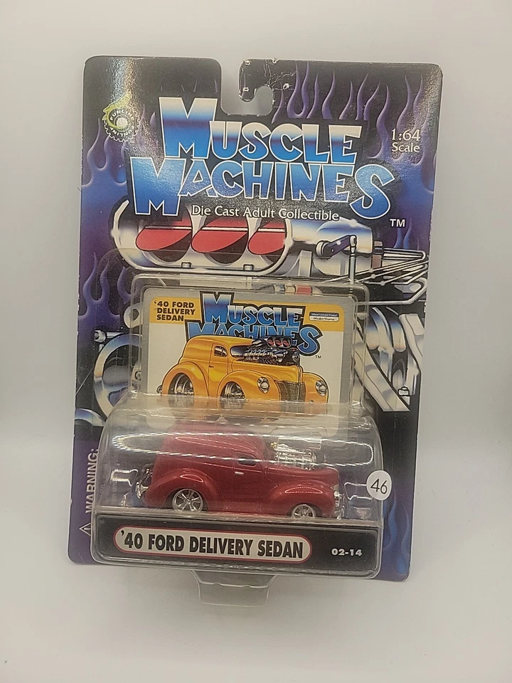 Muscle Machines 1/64th Scale Diecast 1940 Ford Delivery Sedan Red 02-14 - Image 1 of 1