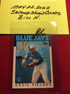 1986 Topps   RC #386 Cecil Fielder  Toronto Blue Jays Baseball Card P3 - Picture 1 of 2