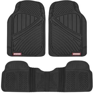 FlexTough Performance All Weather Rubber Car Floor Mats - 3 Piece Floor Mats ... Foto 1 de 4