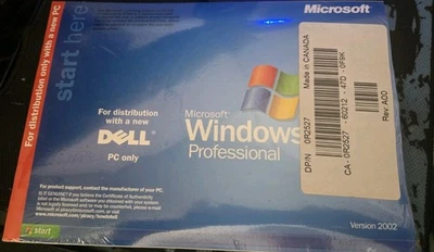 Dell Install CD Microsoft Windows XP Professional SP 1a 2002 Sealed New 0R2527 - Image 1 of 2