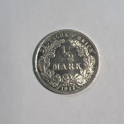 1/2 Mark Silver - 1917 G German Empire * Mint Condition - Image 1 of 2
