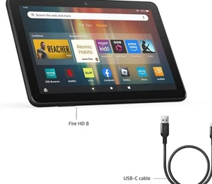 Amazon Fire HD 8 Tablet Black Newest 12th Gen, 8" HD Display, 3 GB memory, 32 GB - Picture 1 of 6