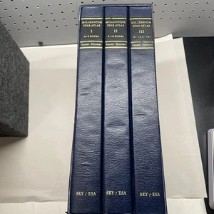 Millennium Star Atlas 3 Volumes with Slipcase Vintage - Picture 1 of 4