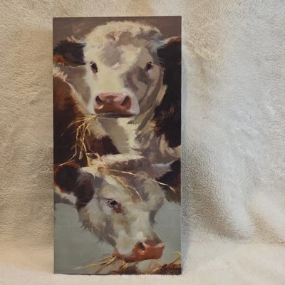 Hef 'n' Her Cow Wrap Around Canvas Print - Carolyne Hawley - 12W x 24L x 1 1/2D - Image 1 of 4