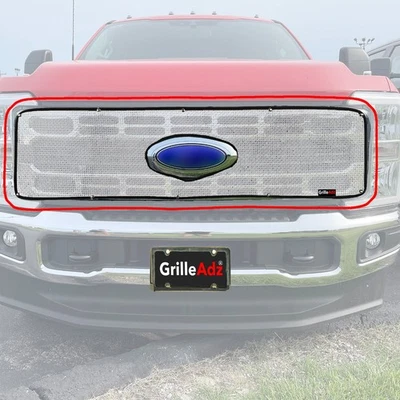 GrilleAdz® 2024 & 2025 FORD SUPER DUTY Series WIDE White Mesh Bug Screen 902-39 - Image 1 of 4