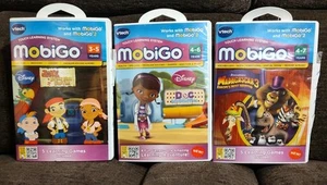 Lot 3 VTech MobiGo Games Jake The Neverland Pirates Doc Mcstuffins Madagascar 3 - Picture 1 of 7