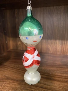 Adorno de Navidad soldado juguete de vidrio vintage, raro hecho en Polonia - Imagen 1 de 2